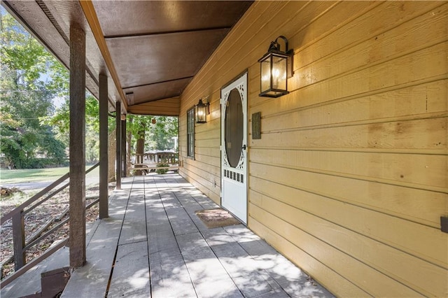 view of patio with a porch