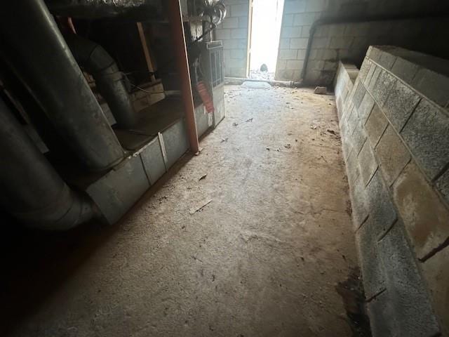 3415 Spring Valley Blvd, Atlanta, GA 30349 - hall with concrete block wall