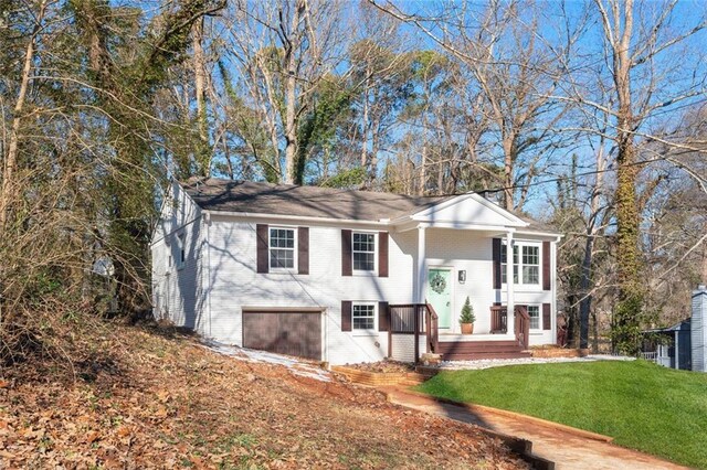 split foyer home with a garage