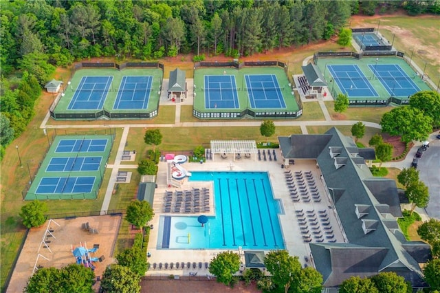 birds eye view of property