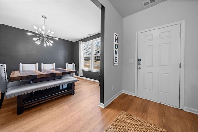 232 Northridge Dr, Dallas, GA 30132 - entrance foyer featuring a chandelier, light wood-style flooring, and baseboards