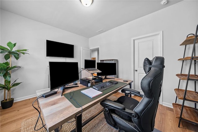 232 Northridge Dr, Dallas, GA 30132 - home office featuring light wood-style flooring and baseboards