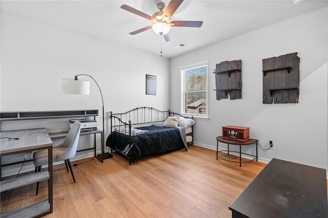 232 Northridge Dr, Dallas, GA 30132 - bedroom featuring light wood finished floors, baseboards, and ceiling fan