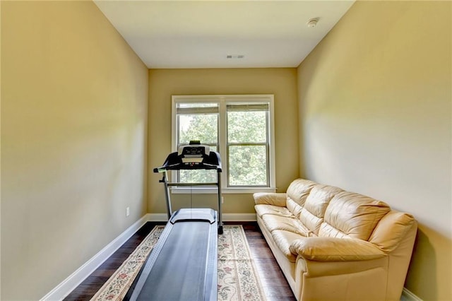 12095 Cameron Dr, Duluth, GA 30097 - sitting room with dark wood-style flooring and baseboards