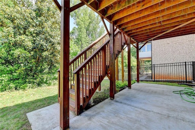 12095 Cameron Dr, Duluth, GA 30097 - view of patio with stairs
