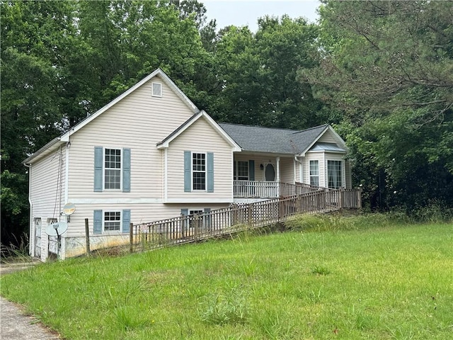 134 Summer Lake Dr, Dallas, GA 30157 - view of front of home with covered porch and view of wooded area