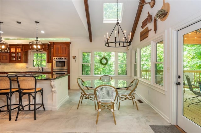 210 Hunters Vw, Roswell, GA 30075 - dining space with a chandelier and baseboards