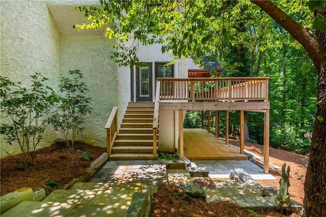 210 Hunters Vw, Roswell, GA 30075 - wooden deck with stairs