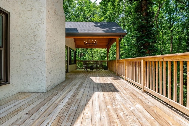 210 Hunters Vw, Roswell, GA 30075 - wooden deck featuring outdoor dining area