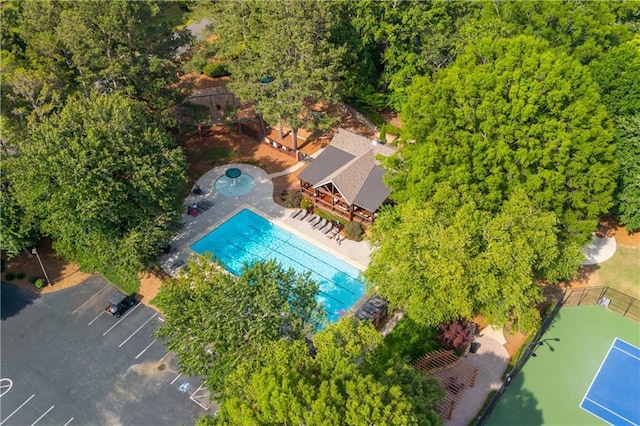 210 Hunters Vw, Roswell, GA 30075 - drone / aerial view of a pool