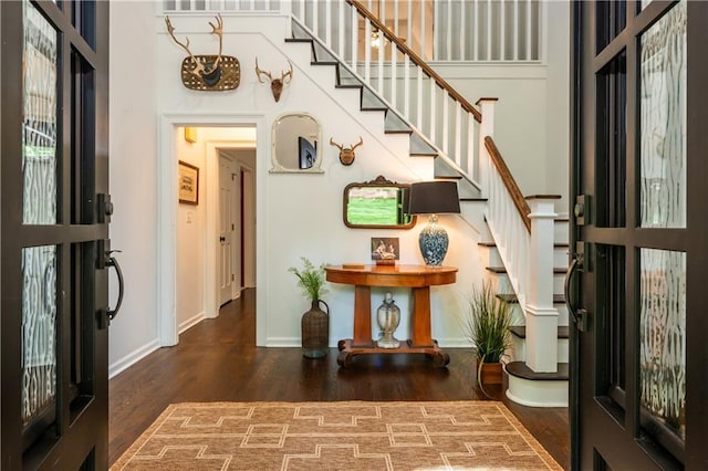 210 Hunters Vw, Roswell, GA 30075 - entrance foyer featuring stairs and wood finished floors