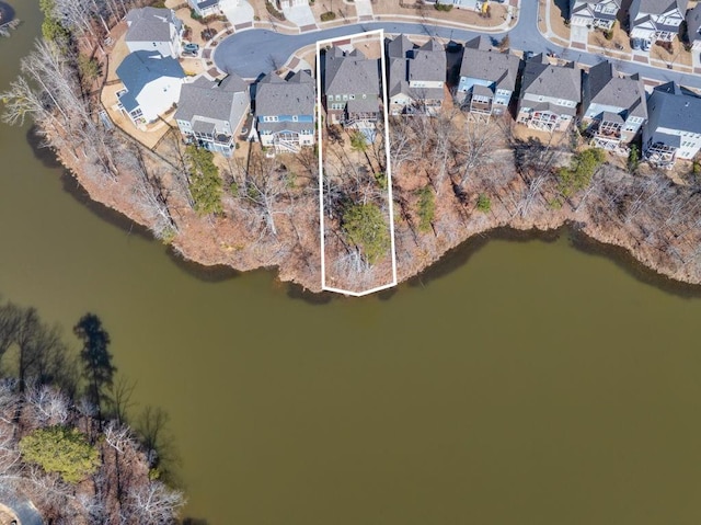 7143 Lake Edge Dr, Flowery Branch, GA 30542 - bird's eye view with a residential view and a water view
