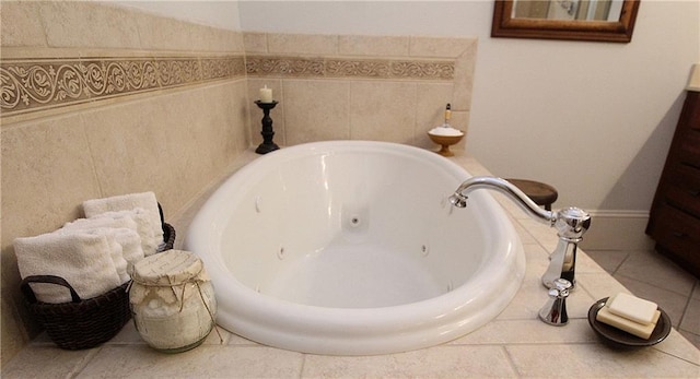 bathroom featuring a tub