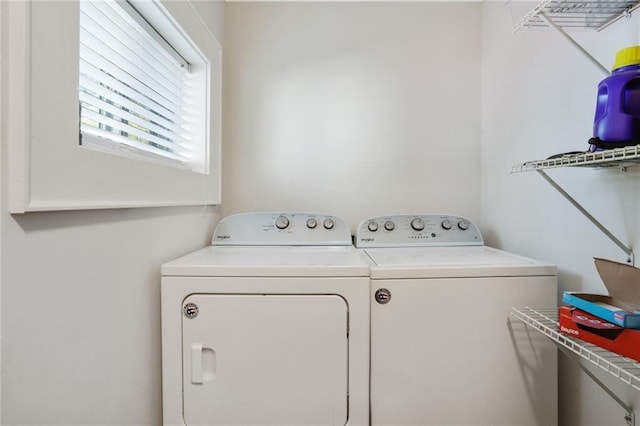 washroom featuring separate washer and dryer