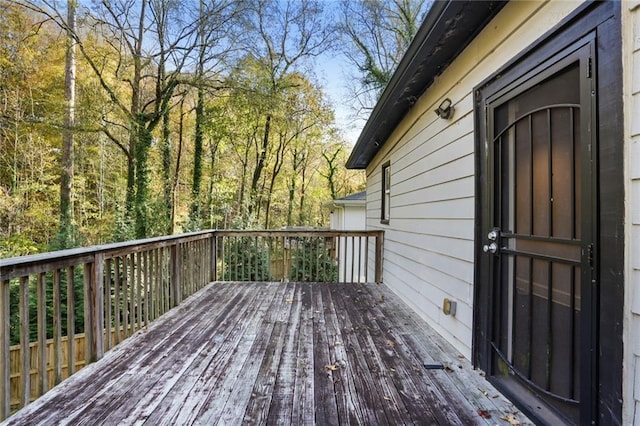 view of wooden terrace