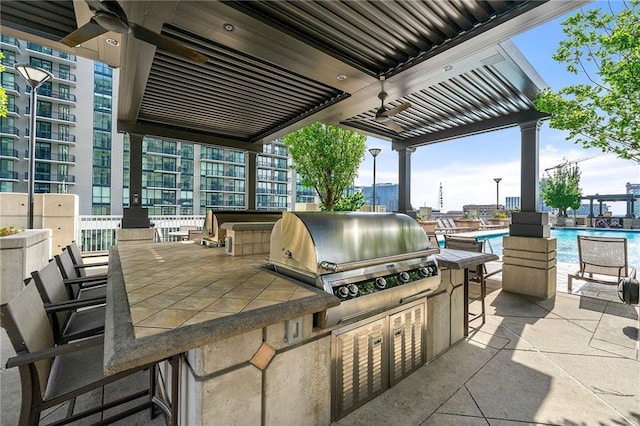 855 Peachtree St NE Unit 3205, Atlanta, GA 30308 - view of patio / terrace featuring area for grilling and a community pool