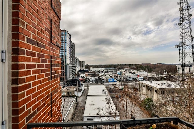 balcony featuring a view of city