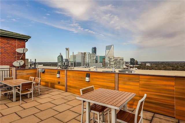 view of patio / terrace with a view of city