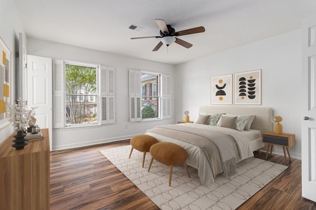 6 Stratford Hall Pl NE, Atlanta, GA 30342 - bedroom featuring wood finished floors, a ceiling fan, and baseboards
