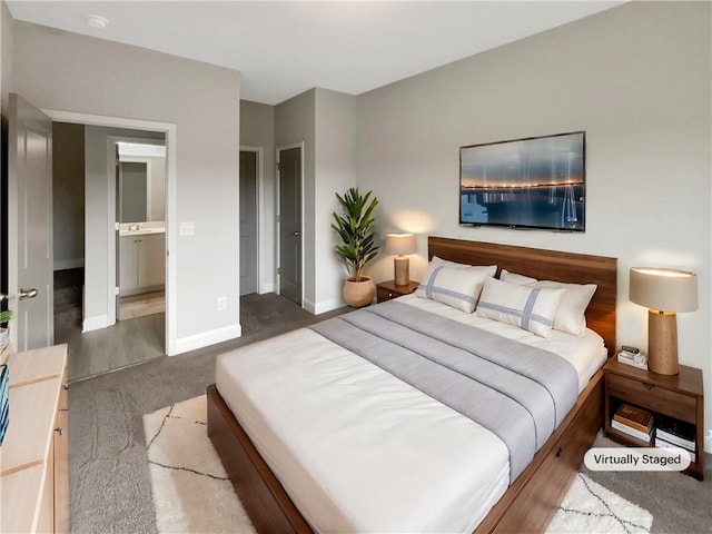 bedroom with baseboards