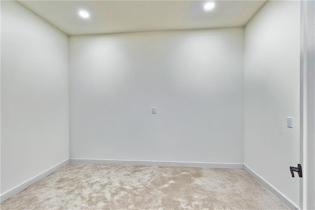 2634 Greenes Ln, Powder Springs, GA 30127 - spare room featuring recessed lighting, baseboards, and light colored carpet