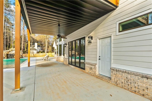 2634 Greenes Ln, Powder Springs, GA 30127 - view of patio / terrace featuring a ceiling fan