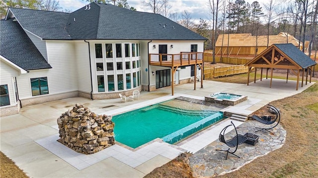 2634 Greenes Ln, Powder Springs, GA 30127 - pool with a patio area, a gazebo, and an in ground hot tub