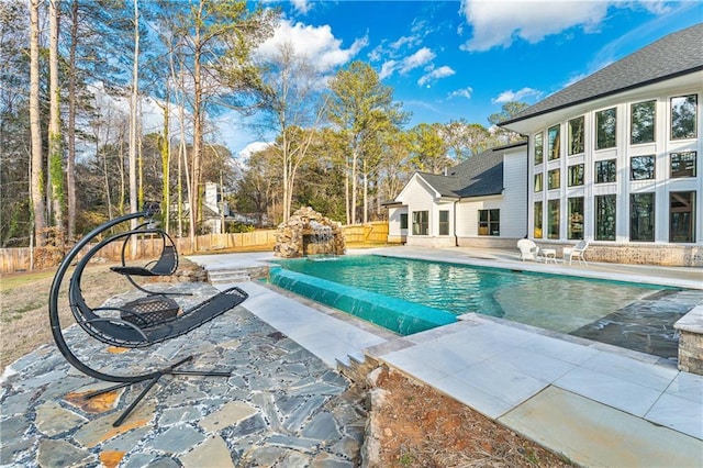 2634 Greenes Ln, Powder Springs, GA 30127 - view of swimming pool featuring a patio area, fence, and a fenced in pool
