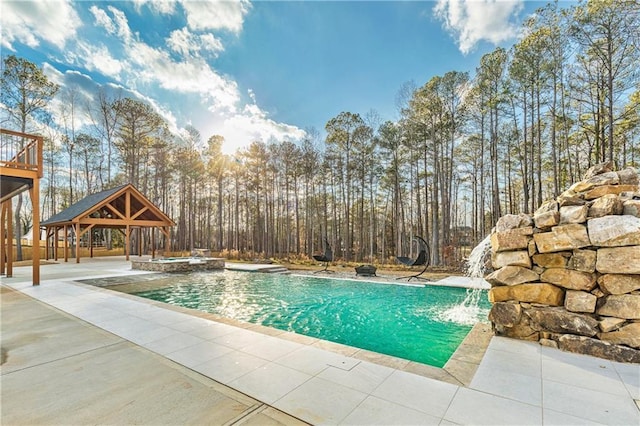 2634 Greenes Ln, Powder Springs, GA 30127 - pool with a gazebo and a patio