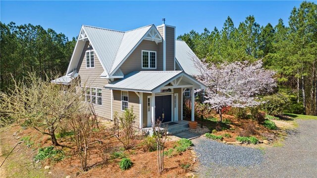 view of front of property with a porch