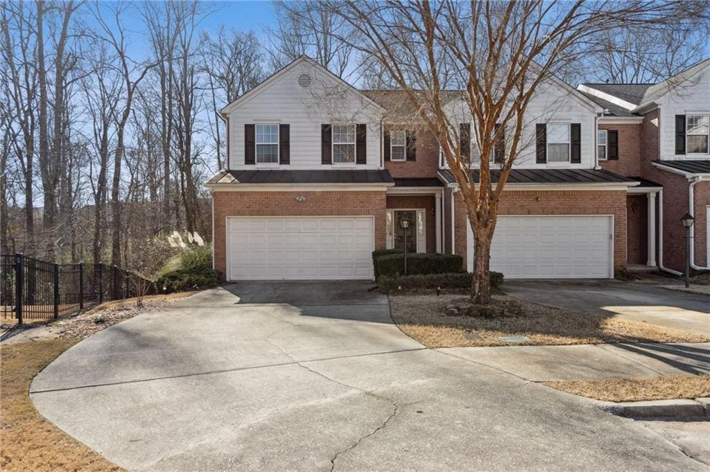 view of front property with a garage