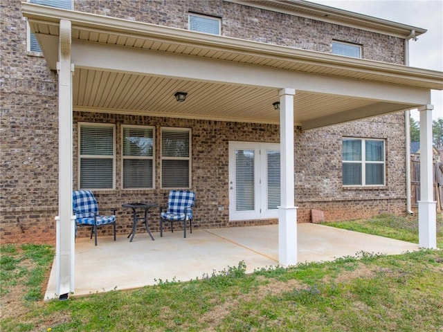 view of patio / terrace with french doors