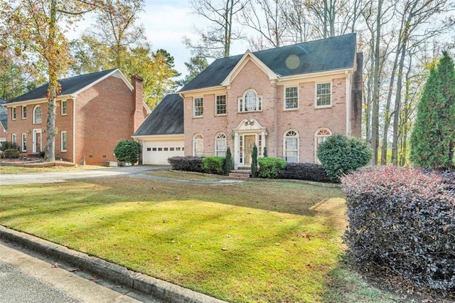 colonial house with a front yard