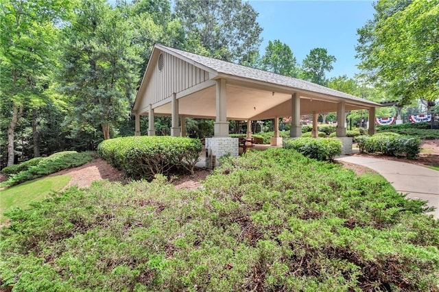 surrounding community with a gazebo