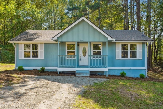 view of front of house with a porch