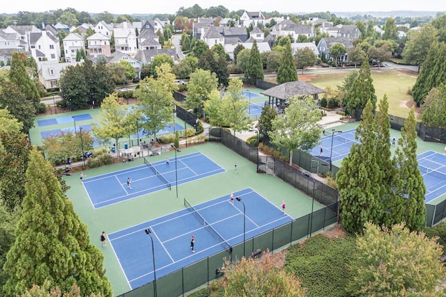 bird's eye view with a residential view