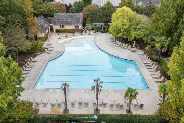 community pool featuring a patio area