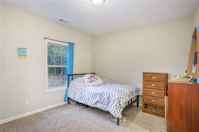 view of carpeted bedroom