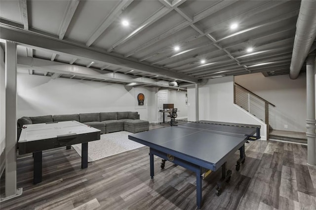 3912 Edenton Ct NE, Brookhaven, GA 30319 - rec room featuring dark wood finished floors