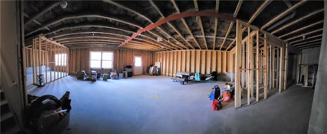 misc room featuring vaulted ceiling