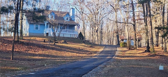 view of front of home with a porch