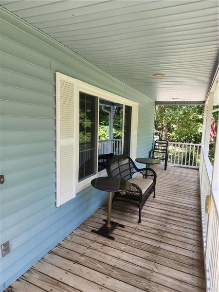 wooden deck with a porch