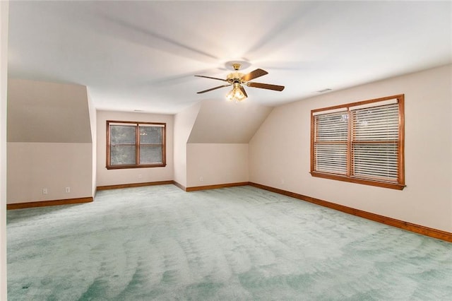 402 Clyde Ct, Mcdonough, GA 30252 - bonus room featuring carpet, a ceiling fan, and vaulted ceiling
