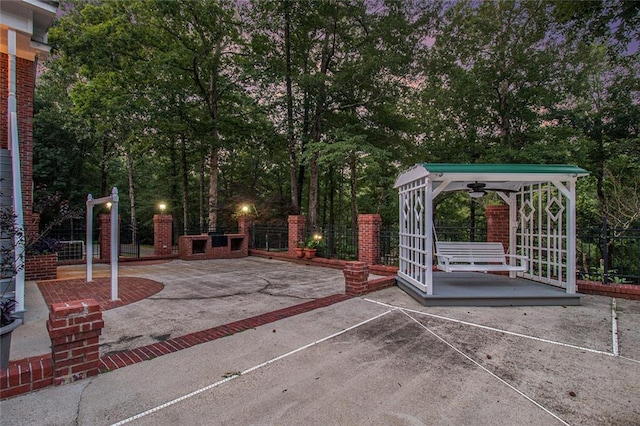 402 Clyde Ct, Mcdonough, GA 30252 - view of patio featuring a gazebo