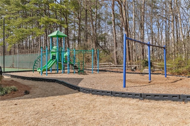 view of jungle gym