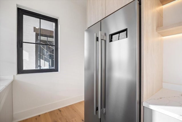 interior space with hardwood / wood-style floors