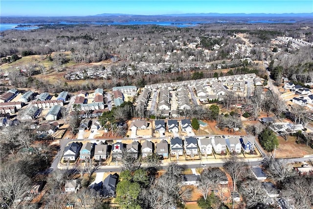 bird's eye view with a residential view