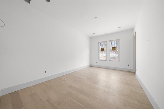 empty room featuring light hardwood / wood-style flooring