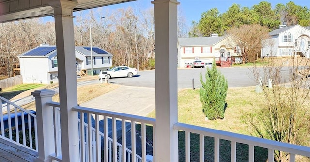 view of yard with a porch