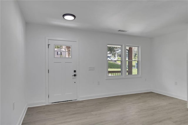 foyer entrance featuring light hardwood / wood-style floors